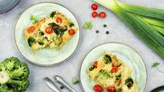 cartofi gratinati cu broccoli si rosii cherry