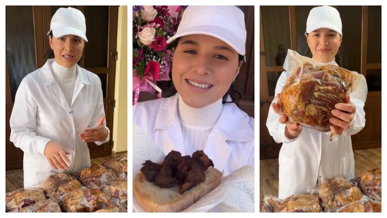 „O puteți pune pe grătar pentru că e foarte, foarte fragedă! Nu răzbesc cu coletele.” Cu ce sumă vinde Getuța pastrama de oaie