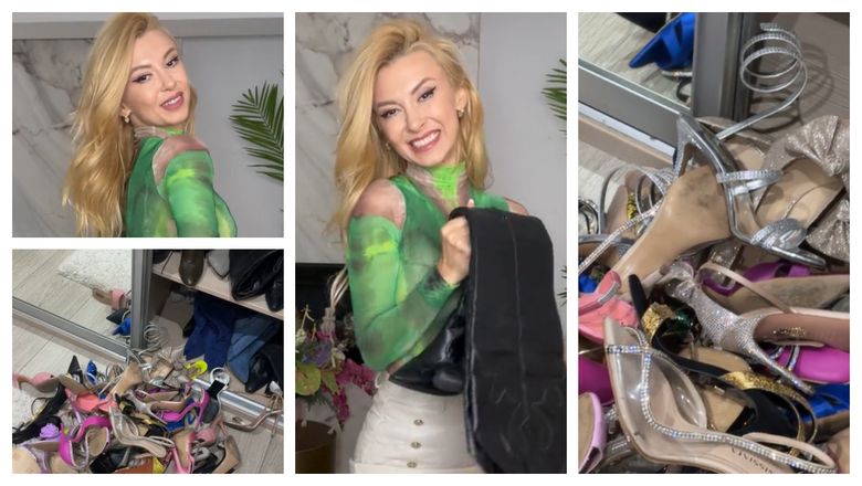 Andreea Bălan, reorganizare totală a colecției de pantofi! La ce trucuri a apelat artista pentru a economisi spațiu: „Am prea mulți pantofi, prea multe sandale, prea multe cizme!”