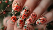 modele de unghii cu flori