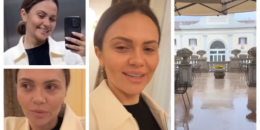 Ce ținută a ales Cristina Șișcanu pentru micul dejun din vacanța în Italia. „Afară este ploaie și nu am cum să ies așa.”