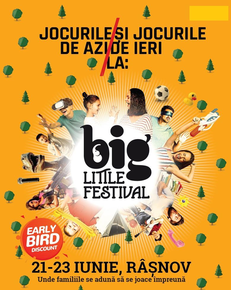 In primul week-end din vacanța de vară a școlarilor! Big Little Festival, singurul festival din Europa de Est dedicat exclusiv conexiunii dintre părinți și copii va avea loc la Râșnov, 21-23 iunie In primul week-end din vacanța de vară a școlarilor! Big Little Festival, singurul festival din Europa de Est dedicat exclusiv conexiunii dintre părinți și copii va avea loc la Râșnov, 21-23 iunie
