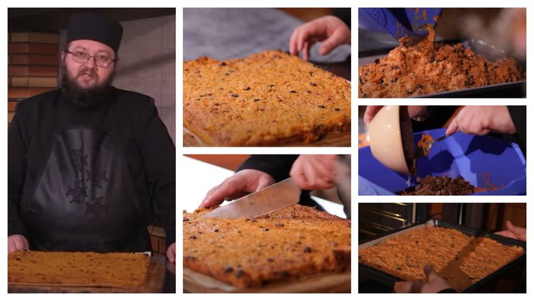 Rețeta de prăjitură cu morcovi, stafide și merișoare a părintelui Mina de la Mănăstirea Botoș! „Foarte bună. O tartă care merge și în zilele de dulce, și în zilele de post.”