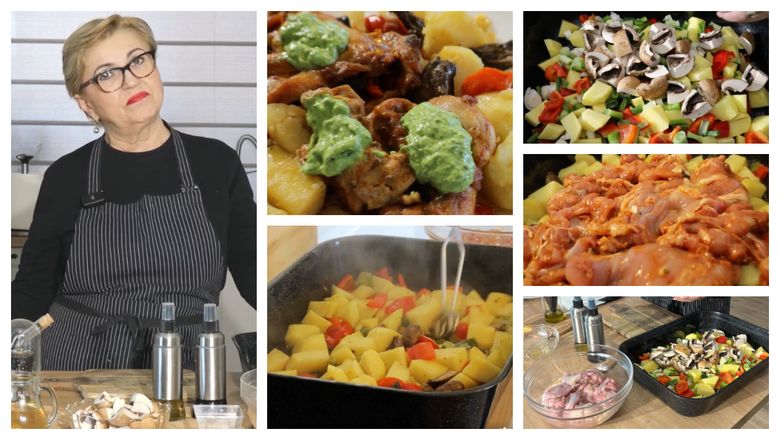 Rețeta de pulpe de pui pe pat de legume a Nicoletei Voica! „Mie îmi place foarte mult pentru că se pregătesc toate împreună.” Rețeta de pulpe de pui pe pat de legume a Nicoletei Voica! „Mie îmi place foarte mult pentru că se pregătesc toate împreună.”
