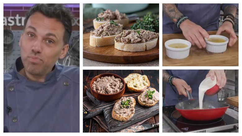 Pateu de casă, rețeta ușoară pregătită de chef Ștefan Popescu. &ldquo;Punem o peliculă de unt deasupra.&rdquo;