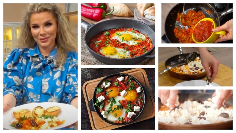Shakshuka, rețeta gustoasă pregătită de Alina Laufer. “Este delicioasă ca mic dejun și brunch.” Shakshuka, rețeta gustoasă pregătită de Alina Laufer. “Este delicioasă ca mic dejun și brunch.”