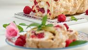 rulada pavlova cu zmeura