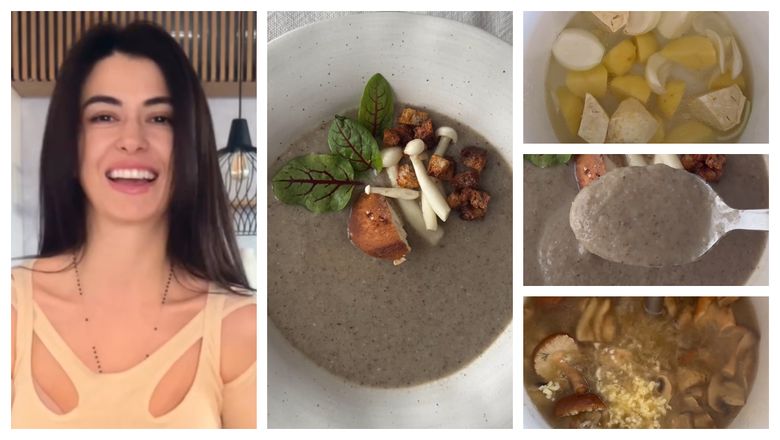 Supă cremă de ciuperci, rețeta pregătită de Diana Bart. “O supă cremă delicioasă, pe care și copiii o vor îndrăgi!” Supă cremă de ciuperci, rețeta pregătită de Diana Bart. “O supă cremă delicioasă, pe care și copiii o vor îndrăgi!”