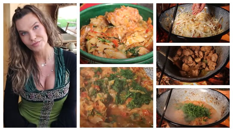 Varză călită cu carne la ceaun, rețetă pregătită de Anna Lesko! Cum pregătește artista, acest fel de mâncare tradițional? „Vom folosi pulpă de porc!"