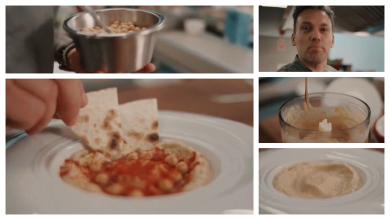 Cum pregătește chef Ștefan Popescu humusul și ce ingrediente adaugă &icirc;n el. &bdquo;E super bun!&rdquo;