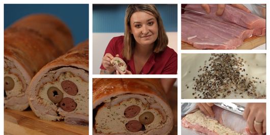 Ruladă de porc, cu pui, preparată de Roxana Blenche! Care sunt secretele dezvăluite de celebrul bucătar, pentru masa de Crăciun? 
