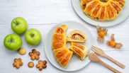 strudel cu felii de dovleac si mere