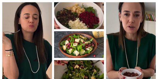 Salată cu un gust dulce și sărat, în același timp! Andreea Raicu a pregătit o idee de meniu foarte sănătoasă: 