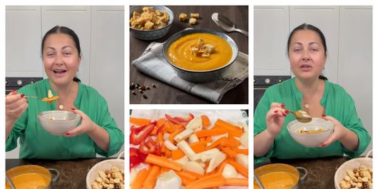 Gabriela Cristea a pregătit o supă cremă de legume, pentru cei mici! Care să fie secretul folosit de aceasta? 
