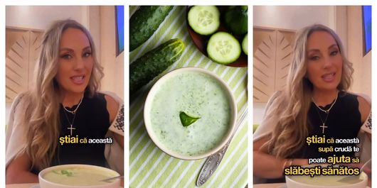 De ce recomandă Florentina Opriș, supa crudă de castravete? Care sunt beneficiile oferite de aceasta, organismului nostru: 