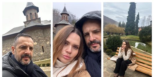 Mădălin Ionescu și Cristina Șișcanu, în vizită la Mănăstirea Prislop, locul în care se află mormântul lui Arsenie Boca! „Călătoria de suflet ne-a adus aici.