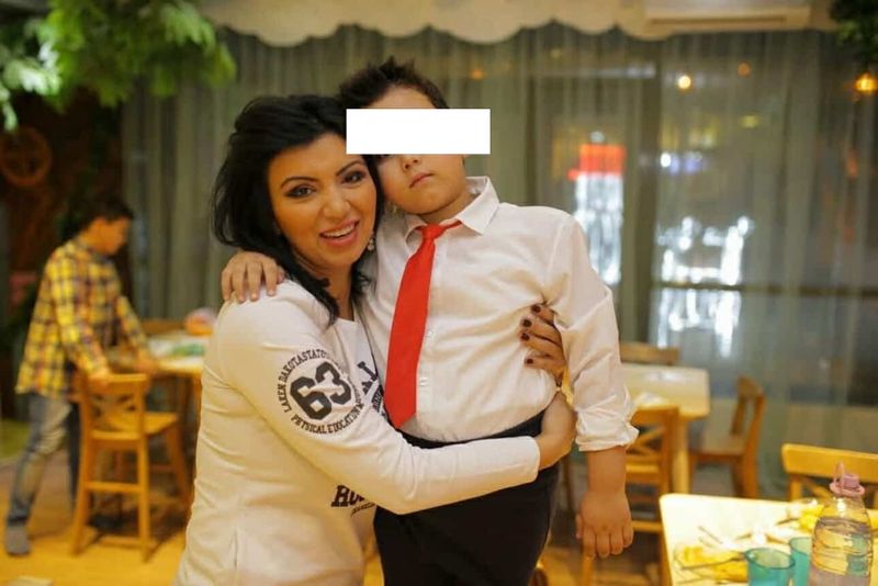 Adriana Bahmuțeanu și fiul ei