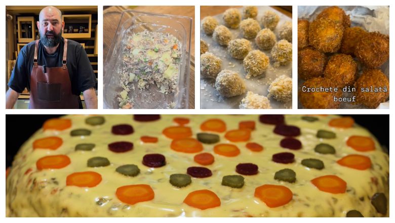 Cum reinventează chef Adi Hădean salata boeuf. Ce puteți face cu acest preparat după ce a stat mai multe zile la frigider. “Pentru voi, cei care nu vă temeți să “reformați” mâncarea.”