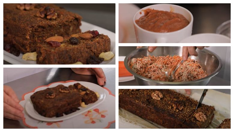 Chec de post fără zahăr, cu banane și morcovi, rețeta maicii Casiana de la Mănăstirea Christiana. “Un desert de post rapid, ieftin, delicios și aromat.”