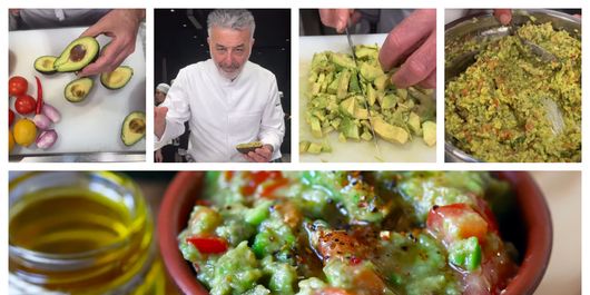 Guacamole, rețeta pregătită de chef Joseph Hadad. “Puneți avocado în apă cu lămâie până când pregătiți restul ingredientelor.”