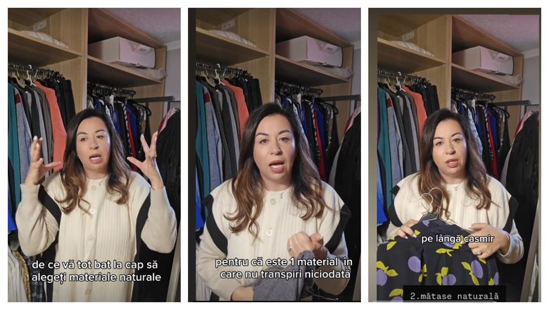 Oana Roman vorbește despre materialele textile care nu ar trebui să lipsească din garderoba femeilor. „Pielea voastră vă va mulțumi.”