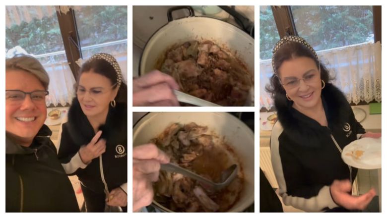 Cum l-a așteptat Irina Loghin pe Fuego, la artistă acasă. Cu ce preparate l-a surprins pe colegul de scenă. “Trebuie să pui suflet. E extraordinar la servit.”