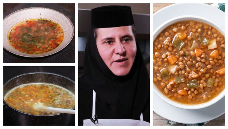 Supă de linte, rețeta pregătită de Maica Valentina! 