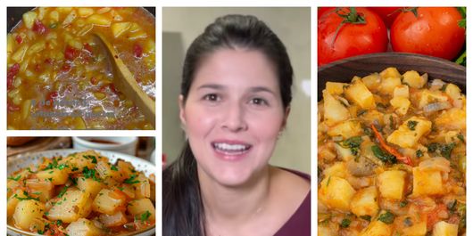 Mâncărică de cartofi, pregătită de Geta Sterp! Cu doar câteva ingrediente a gătit o rețetă delicioasă de post: 