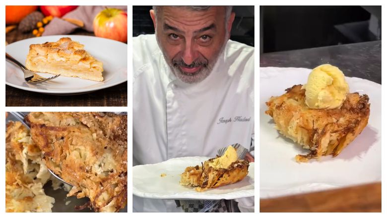 Budincă de paste cu mere și stafide, rețeta lui chef Joseph Hadad! Un desert consistent de-a dreptul: "Curățați merele de coajă și puneți-le în apă cu sucul de lămâie!" Budincă de paste cu mere și stafide, rețeta lui chef Joseph Hadad! Un desert consistent de-a dreptul: "Curățați merele de coajă și puneți-le în apă cu sucul de lămâie!"