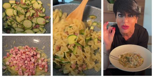 Paste farfalle cu bacon și fistic, pregătite chiar de Chef Patrizia Paglieri! Ingredientul final face toată diferența: 