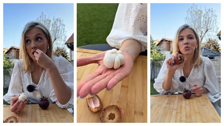 Andreea Ibacka a degustat pentru prima oară un fruct exotic, denumit mangostan! Ce formă, dar și ce gust are acesta? "Pentru mine clar e nota 10, cu siguranță o să-l cumpăr din nou!"