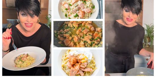 Tagliatele cu somon, rețeta pregătită de Patrizia Paglieri. Care sunt ingredientele de care are nevoie. “Una dintre rețetele mele favorite.