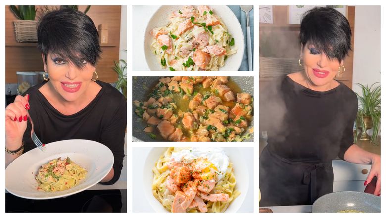 Tagliatele cu somon, rețeta pregătită de Patrizia Paglieri. Care sunt ingredientele de care are nevoie. “Una dintre rețetele mele favorite." Tagliatele cu somon, rețeta pregătită de Patrizia Paglieri. Care sunt ingredientele de care are nevoie. “Una dintre rețetele mele favorite."