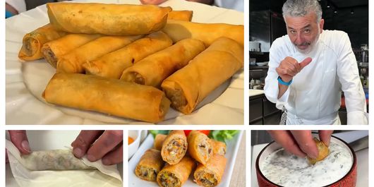Pachețele de primăvară cu sos de iaurt, rețeta lui chef Joseph Hadad! Descoperă care sunt trucurile de care trebuie să ții cont: 