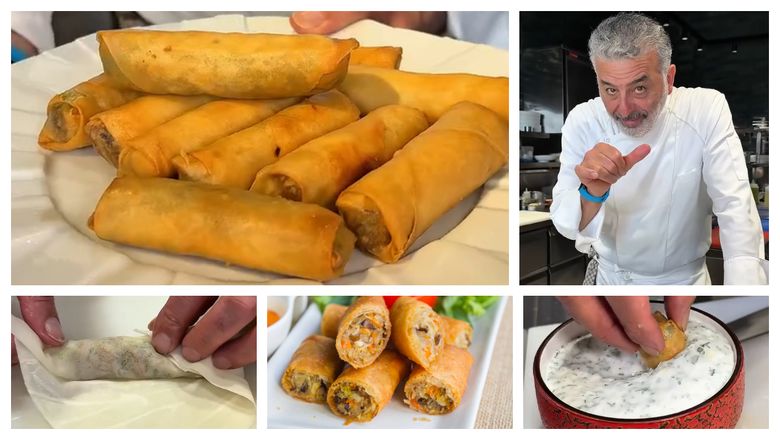 Pachețele de primăvară cu sos de iaurt, rețeta lui chef Joseph Hadad! Descoperă care sunt trucurile de care trebuie să ții cont: "Legumele trebuie să rămână puțin al dente, nu le gătiți foarte mult!"
