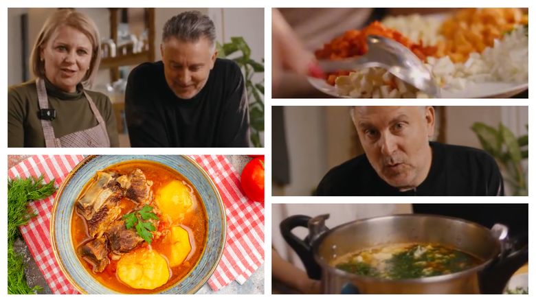Secretul celei mai bune ciorbe de os, preparată de sora lui Alexandru Sautner! 