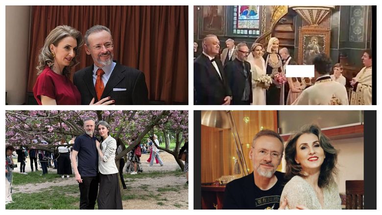 Imagini de la cununia religioasă a lui Mihai Albu. Ce rochie a ales soția designerului