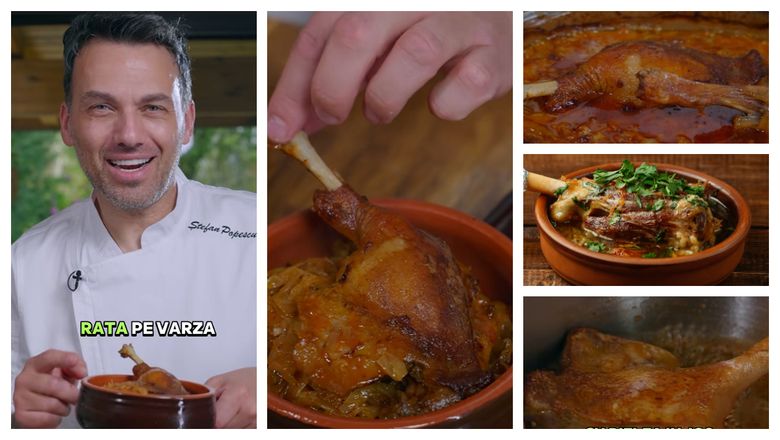 Care este secretul lui Chef Ștefan Popescu, pentru pulpele de rață pe varză călită? 