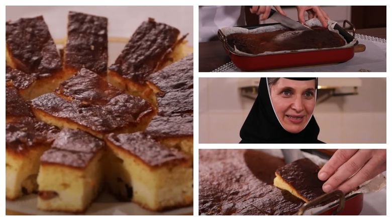 Plăcintă fragedă cu brânză dulce și stafide, rețeta pregătită de Maica Siluana! 