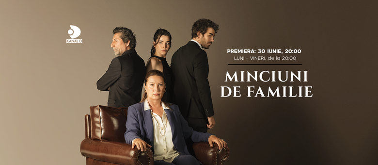 “Minciuni de familie”, noul serial turcesc de la Kanal D, va avea premiera pe 30 iunie Producţia va fi difuzată de luni până vineri, de la ora 20:00, la Kanal D, după ce serialul “Pierduți în dragoste” va fi ajuns la final “Minciuni de familie”, noul serial turcesc de la Kanal D, va avea premiera pe 30 iunie Producţia va fi difuzată de luni până vineri, de la ora 20:00, la Kanal D, după ce serialul “Pierduți în dragoste” va fi ajuns la final