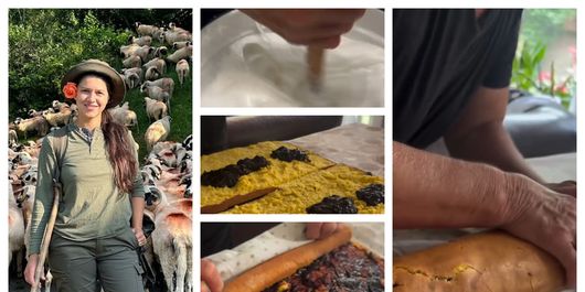 Ruladă cu dulceață, desertul pregătit de Geta Sterp. „Batem albușurile cu zahăr și apoi adăugăm gălbenușurile.”