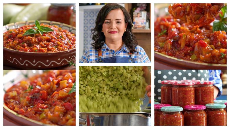 Zacuscă de dovlecei, rețeta pregătită de Jamila: “Este foarte gustoasă, aromată, ușor de făcut și este perfectă pentru iarnă.”