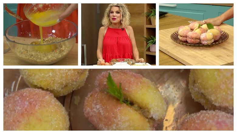 VIDEO Alina Laufer a pregătit piersicuțe, desertul care ne aduce aminte de copilărie: „Nu ne dorim să se rumenească, vrem să fie făcute.”
