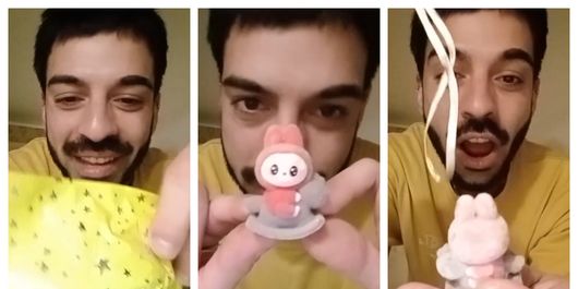 Care a fost reacția lui David Pușcaș când a văzut ce Labubu a primit în cutie: “E de catifea. E atât de drăguț.”