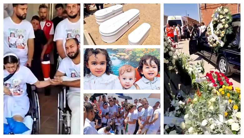 FOTO Suferință cumplită pentru o familie de români din Spania, care și-a condus cei trei copii pe ultimul drum FOTO Suferință cumplită pentru o familie de români din Spania, care și-a condus cei trei copii pe ultimul drum