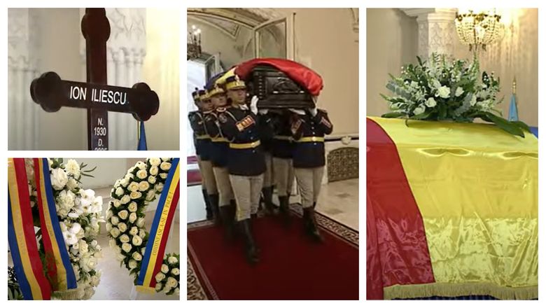 FOTO Sicriul cu trupul fostului președinte, Ion Iliescu, a ajuns la Cotroceni. Cum se vor desfășura ceremoniile în cursul zilei de azi