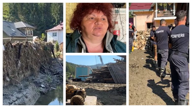 O femeie și-a privit neputincioasă cum casa îi este luată de ape, după 25 de ani în care a fost departe de ea