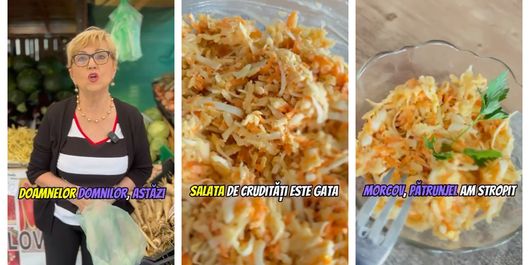 Cum pregătește Nicoleta Voica salată de crudități, perfectă pentru vară: „Am pus în cantități egale.”