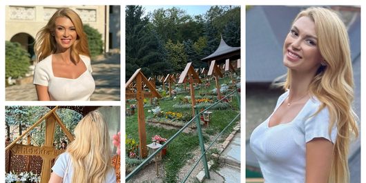 FOTO Ținuta Andreei Bălan a stârnit reacții diverse pe rețelele de socializare! Ce a purtat artista în vizita sa la Mănăstirea Prislop? 