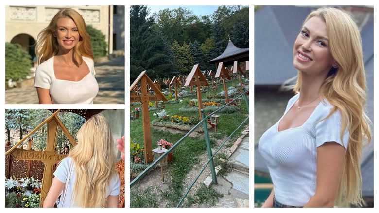 FOTO Ținuta Andreei Bălan a stârnit reacții diverse pe rețelele de socializare! Ce a purtat artista în vizita sa la Mănăstirea Prislop? 